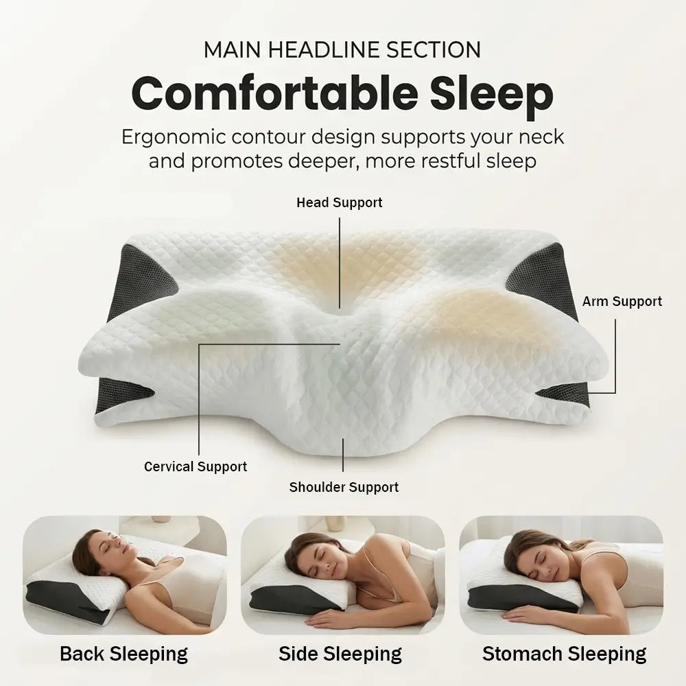 Ergonomic Neck Support Pillow - Silkrest Pillow