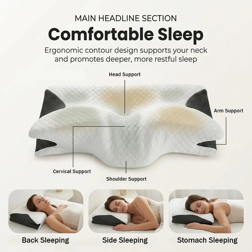 Ergonomic Neck Support Pillow - Silkrest Pillow